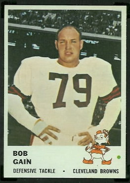 Bob Gain 1961 Fleer football card