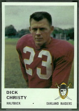 Dick Christy 1961 Fleer football card