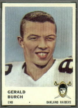 Gerald Burch 1961 Fleer football card