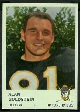 Alan Goldstein 1961 Fleer football card