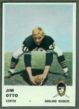 Jim Otto 1961 Fleer football card