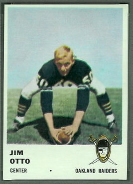 Jim Otto 1961 Fleer football card