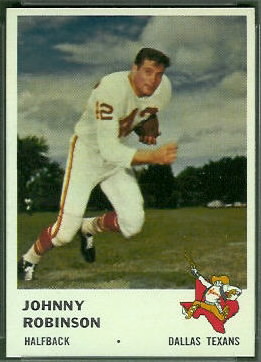 Johnny Robinson 1961 Fleer football card