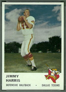 Jimmy Harris 1961 Fleer football card