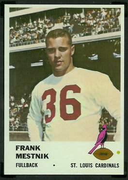 Frank Mestnik 1961 Fleer football card