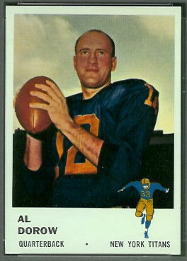 Al Dorow 1961 Fleer football card