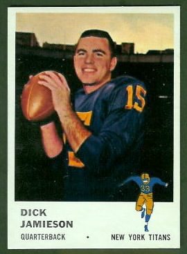 Dick Jamieson 1961 Fleer football card Dick Jamieson 1961 Fleer football card