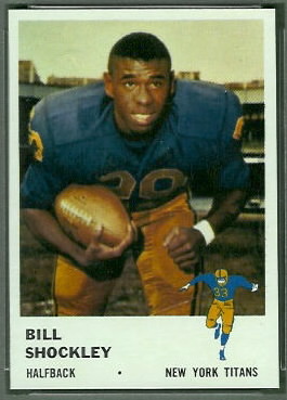 Bill Shockley 1961 Fleer football card