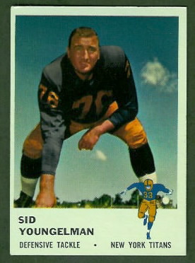 Sid Youngelman 1961 Fleer football card