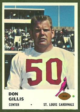 Don Gillis 1961 Fleer football card