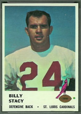 Bill Stacy 1961 Fleer football card