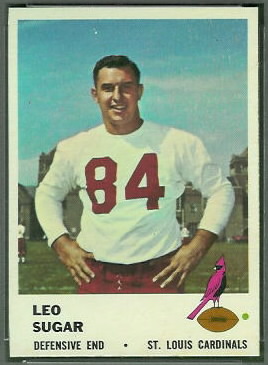 Leo Sugar 1961 Fleer football card