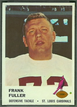 Frank Fuller 1961 Fleer football card