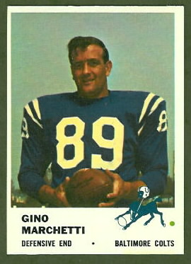 Gino Marchetti 1961 Fleer football card