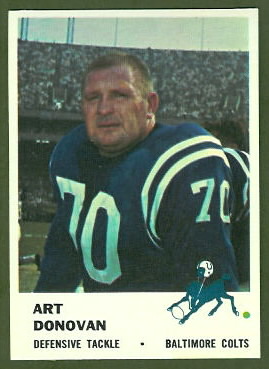 Art Donovan 1961 Fleer football card