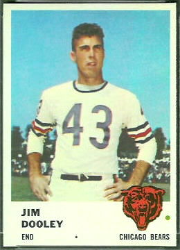 Jim Dooley 1961 Fleer football card