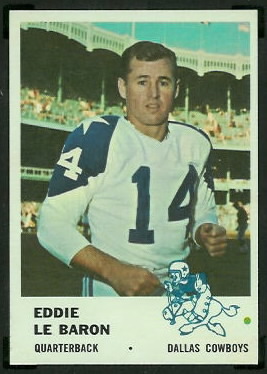 Eddie LeBaron 1961 Fleer football card