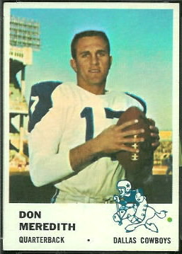 Don Meredith 1961 Fleer football card