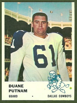 Duane Putnam 1961 Fleer football card