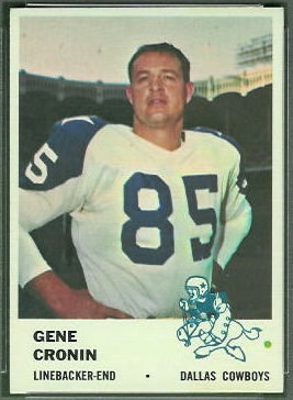 Gene Cronin 1961 Fleer football card