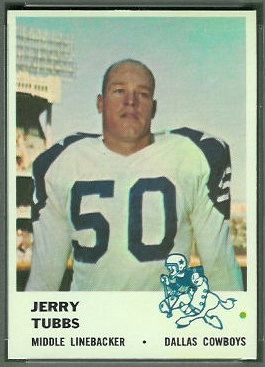 Jerry Tubbs 1961 Fleer football card Jerry Tubbs 1961 Fleer football card