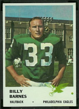 Bill Barnes 1961 Fleer football card