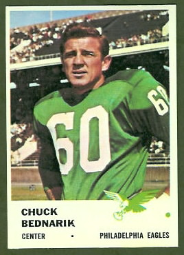 Chuck Bednarik 1961 Fleer football card