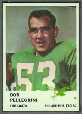 Bob Pellegrini 1961 Fleer football card Bob Pellegrini 1961 Fleer football card