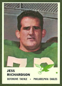 Jesse Richardson 1961 Fleer football card