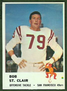 Bob St. Clair 1961 Fleer football card