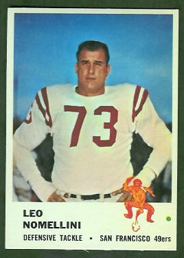 Leo Nomellini 1961 Fleer football card Leo Nomellini 1961 Fleer football card
