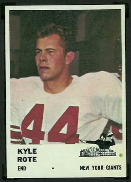 Kyle Rote 1961 Fleer football card Kyle Rote 1961 Fleer football card