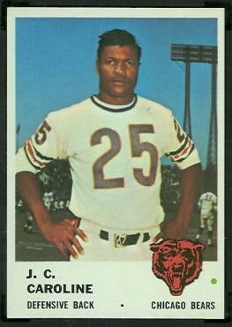 J.C. Caroline 1961 Fleer football card