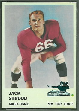 Jack Stroud 1961 Fleer football card Jack Stroud 1961 Fleer football card