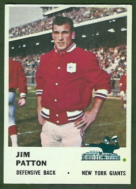 Jim Patton 1961 Fleer football card Jim Patton 1961 Fleer football card