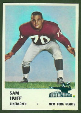 Sam Huff 1961 Fleer football card