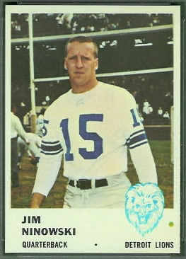 Jim Ninowski 1961 Fleer football card