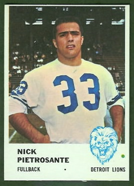 Nick Pietrosante 1961 Fleer football card