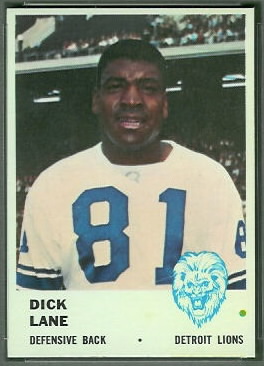 Dick Lane 1961 Fleer football card