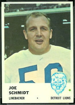 Joe Schmidt 1961 Fleer football card