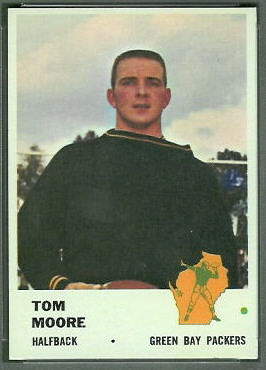 Tom Moore 1961 Fleer football card