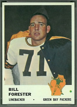Bill Forester 1961 Fleer football card Bill Forester 1961 Fleer football card