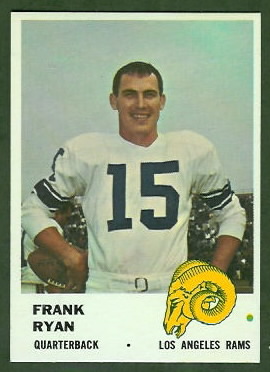 Frank Ryan 1961 Fleer football card