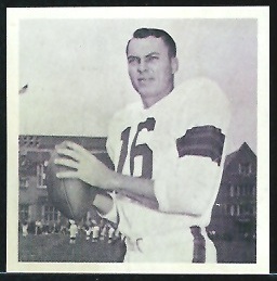 Milt Plum 1961 Fleer Wallet Pictures football card