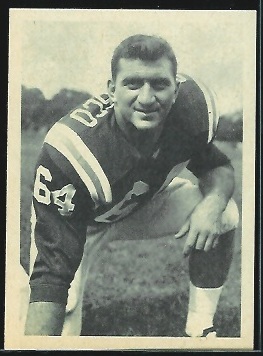 Tony Sardisco 1961 Fleer Wallet Pictures football card Tony Sardisco 1961 Fleer Wallet Pictures football card