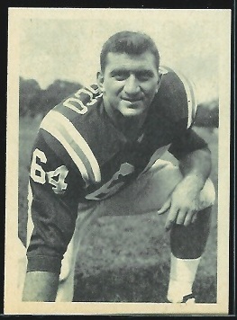 Tony Sardisco 1961 Fleer Wallet Pictures football card