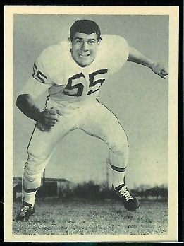 E.J. Holub 1961 Fleer Wallet Pictures football card