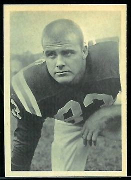 Harry Jacobs 1961 Fleer Wallet Pictures football card