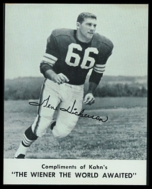 Gene Hickerson 1961 Kahns football card