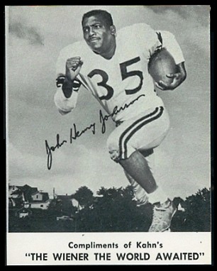 John Henry Johnson 1961 Kahns football card